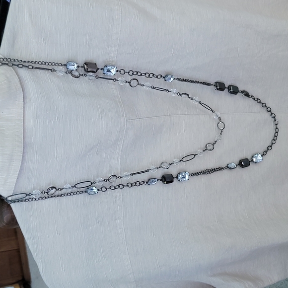 Black Chain with Bold Faceted Stones - Picture 15 of 15